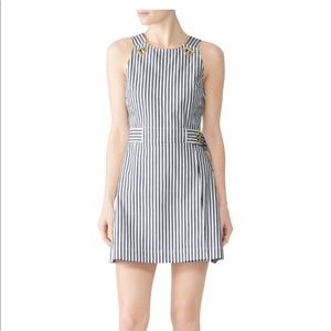 Derek Lam 10 Crosby Striped Apron Dress, Size 4